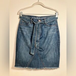 Articles of Society Light Blue Denim Skirt with Tie Waist